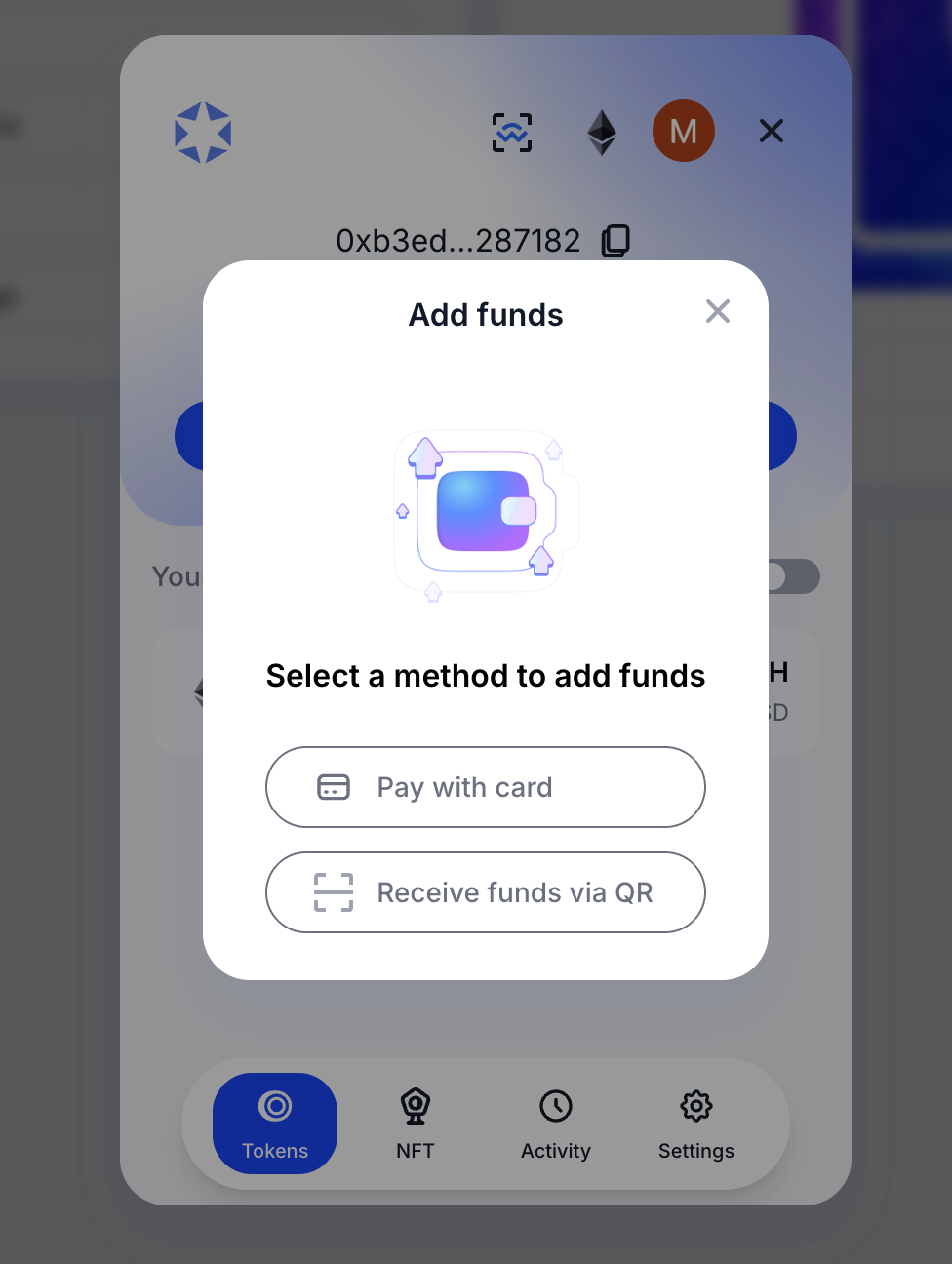 Add Funds options