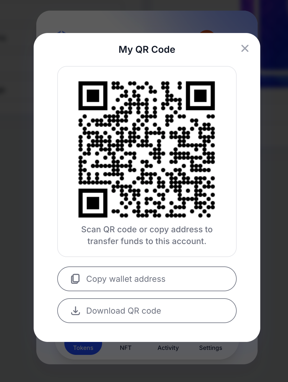 Fund by QR code